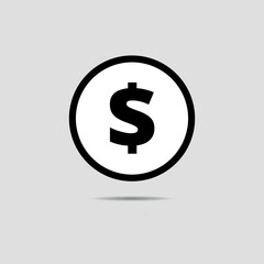 Money symbol simple flat vector icon, icon for finance.