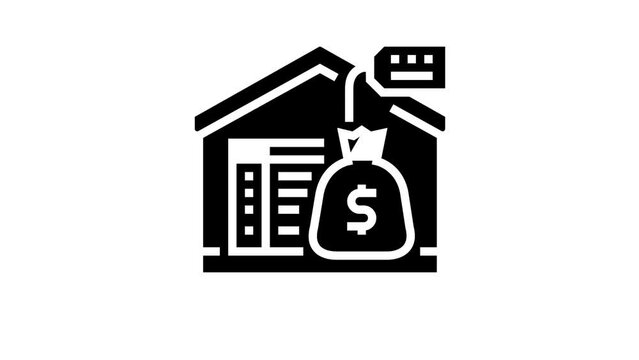 esther house property estate home glyph icon animation