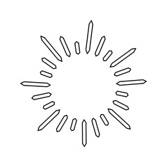 shining sun, spherical sun icon,cartoon text frame,Various circular speech bubbles, conversation