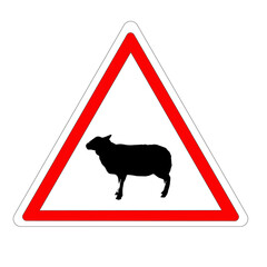Panneau de signalisation français Passage d'animaux domestiques