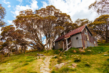 Obraz premium Cope Hut near Falls Creek in Australia