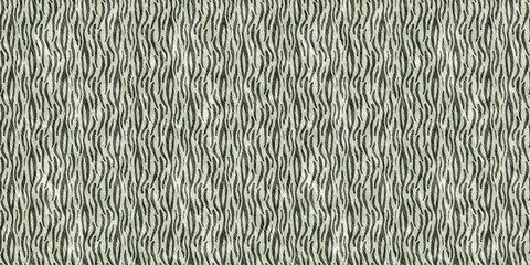 Cute safari wild tiger fur print animal border for babies room decor. Seamless big cat furry green textured gender neutral design.