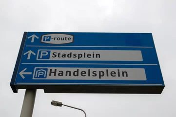 Fotobehang Billboard Stadsplein And Handelsplein At Amstelveen The Netherlands 2019 © Robertvt