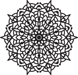 Decorative circle ornament mandala in Diwali style.
