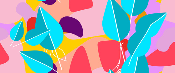 Bold Pattern Tropical Leaf Jungle Modern Motif