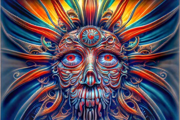 Midjourney abstract render of the British flag