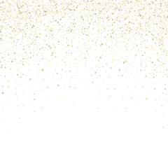 Gold Glitter Stars. Luxury Shiny Confetti.