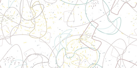 Chaotic Simple Seamless Pattern Textile One Line