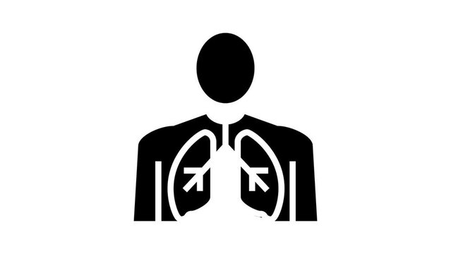 shortness of breath glyph icon animation