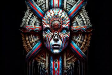 Midjourney abstract render of the British flag