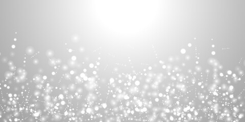 silver background bokeh bling snow flake confetti