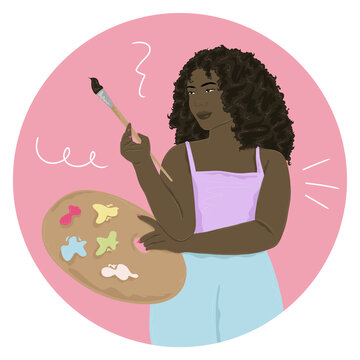 Woman artist profile icon