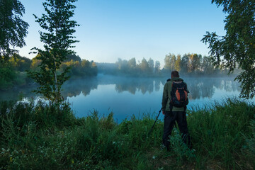 photographer on the lake