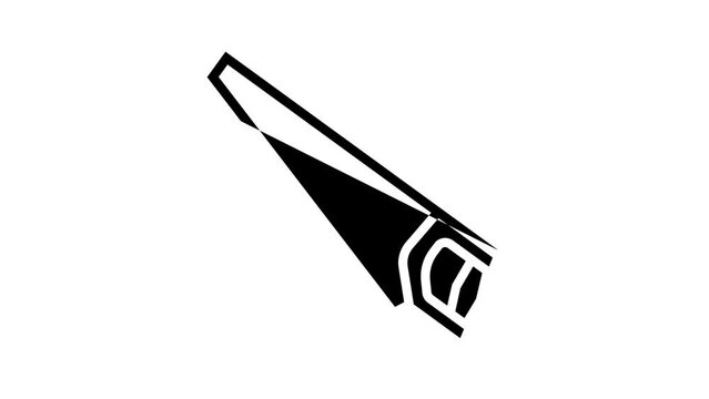 rip cut saw line icon animation