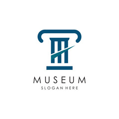 Museum Logo Template With Minimalist and Modern Concept