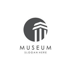 Museum Logo Template With Minimalist and Modern Concept