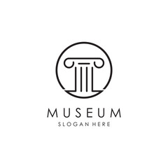 Museum Logo Template With Minimalist and Modern Concept