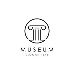 Museum Logo Template With Minimalist and Modern Concept