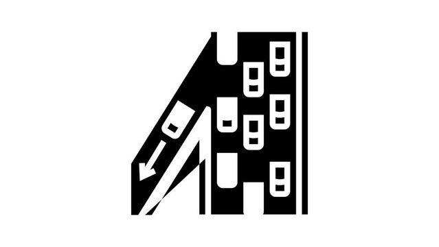 expressway road glyph icon animation