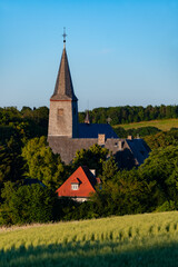 Historic monastery or nonnery “Kloster Oelinghausen“ in Arnsberg Sauerland Germany. Church with...