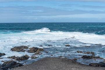 wave on the beach in canarias