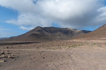 view to maountains in fuenteventura