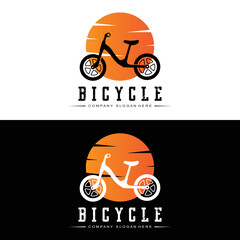 Bicycle Logo, Casual Vehicle Vector, Design Suitable For Bike Shops, Sports Branches, Mountain Bikes, And Kids Bikes