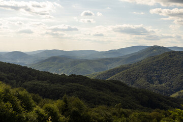 Fototapeta na wymiar Mountain path on hill in summer landscape