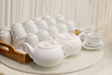 Traditional chinese tea pot in the wedding ceremony