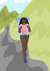 girl hiking