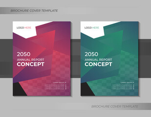 Modern corporate business annual report design or brochure cover template