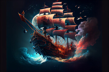 Deep space travel using a pirate ship