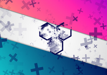 Abstract colorful geometric composition. Colorful background with gradient multi colors background.