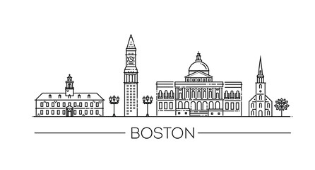 Boston travel landmark of historical building