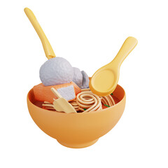 3D illustration meatball food