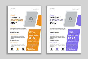 Business Conference flyer layout template design