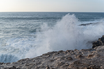 waves on the beach in canarias