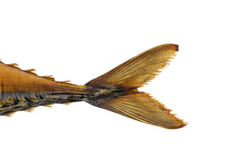 Fototapeta premium the tail of smoked mackerel fish