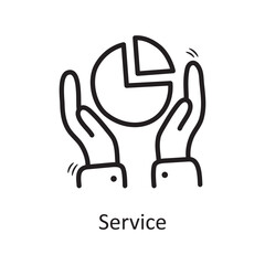 Service vector outline Icon Design illustration. Business Symbol on White background EPS 10 File