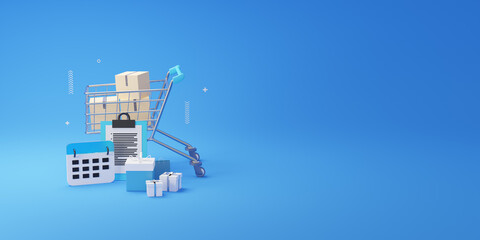 Obraz premium Fashion special discount offer 3d rendered banner template