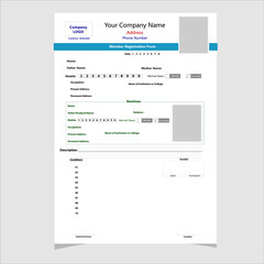 Simple Member Registration From, Company join From
