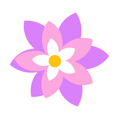 Symbol of Vietnam vector illustration. ASEAN country blooming lotus flower top view isolated on white background. Traveling, culture concept