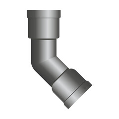 Pipe cartoon vector. Pipeline connection, valves, flanges, drains for system. Industrial concept
