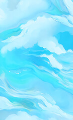 Fototapeta na wymiar Light Blue Watercolor Cloud Sky Background