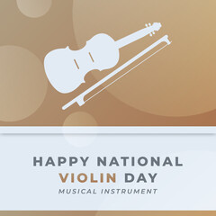 Happy National Violin Day December Celebration Vector Design Illustration. Template for Background, Poster, Banner, Advertising, Greeting Card or Print Design Element
