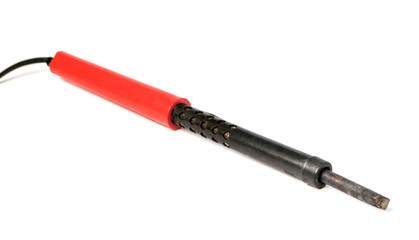 Soldering iron retro isolated on white background