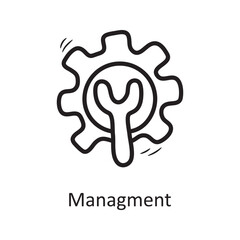 Management vector outline Icon Design illustration. Business Symbol on White background EPS 10 File