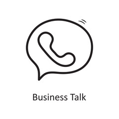 Business Talk vector outline Icon Design illustration. Business Symbol on White background EPS 10 File