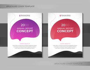 Modern corporate business annual report design or brochure cover template