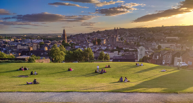Bell's Field in Cork City Ireland at sunset